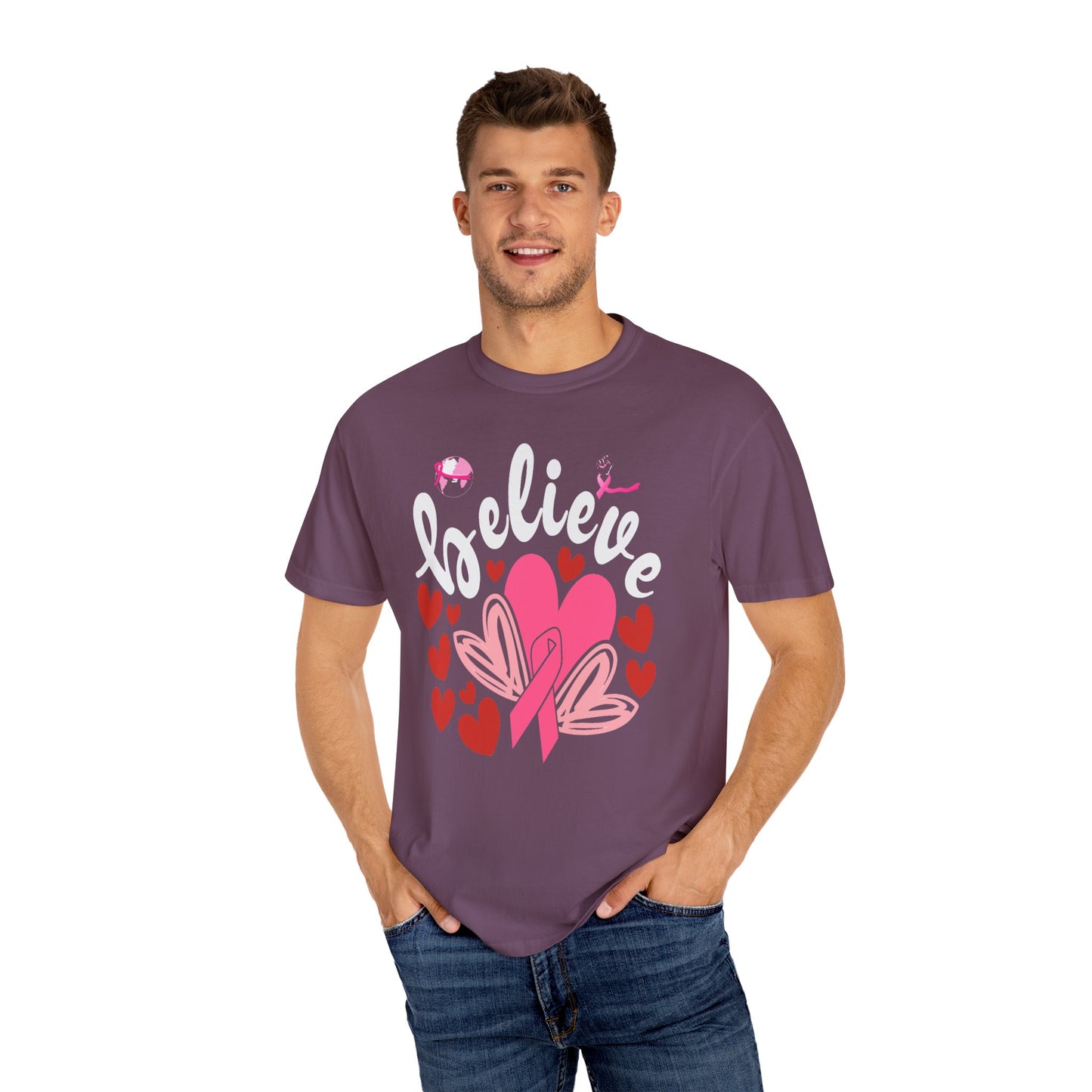 Believe in Love - Breast Cancer Awareness Support Tee