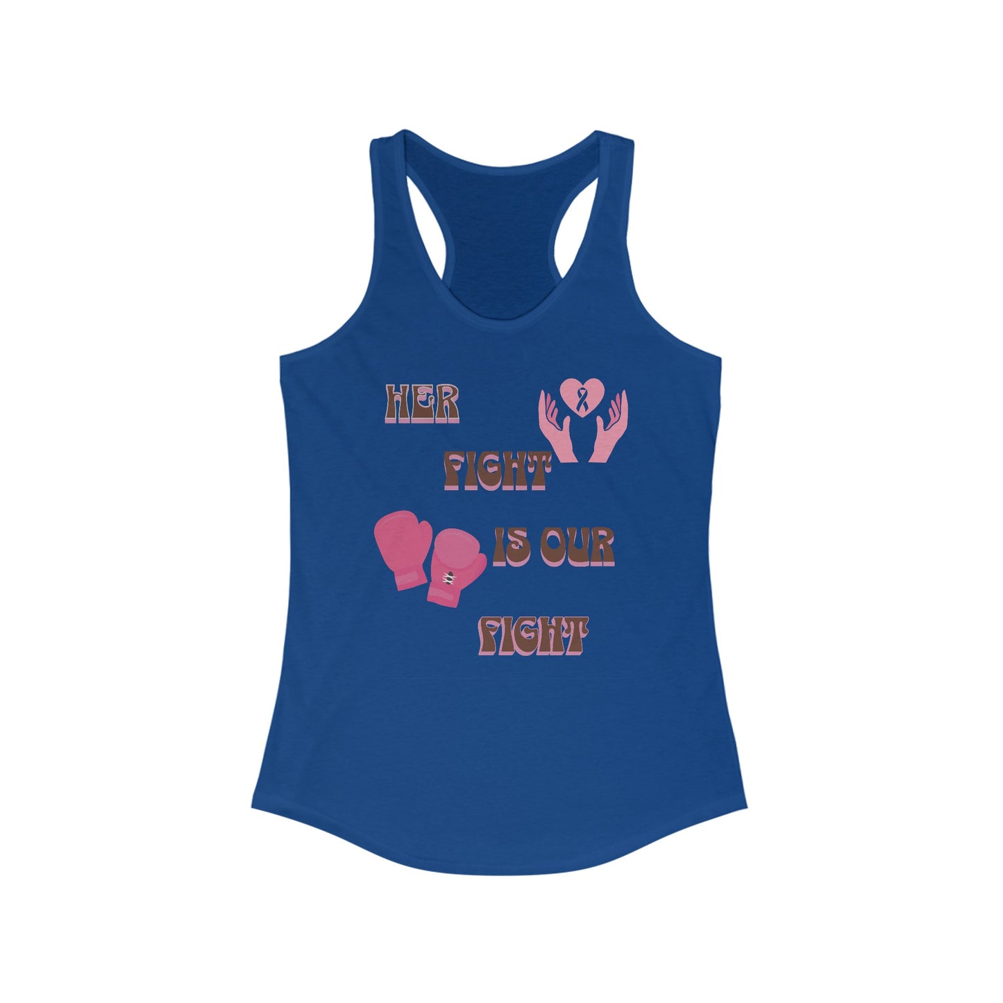 HER FIGHT IS OUR FIGHT” - Empowering Women’s Tank Top for Breast Cancer Awareness