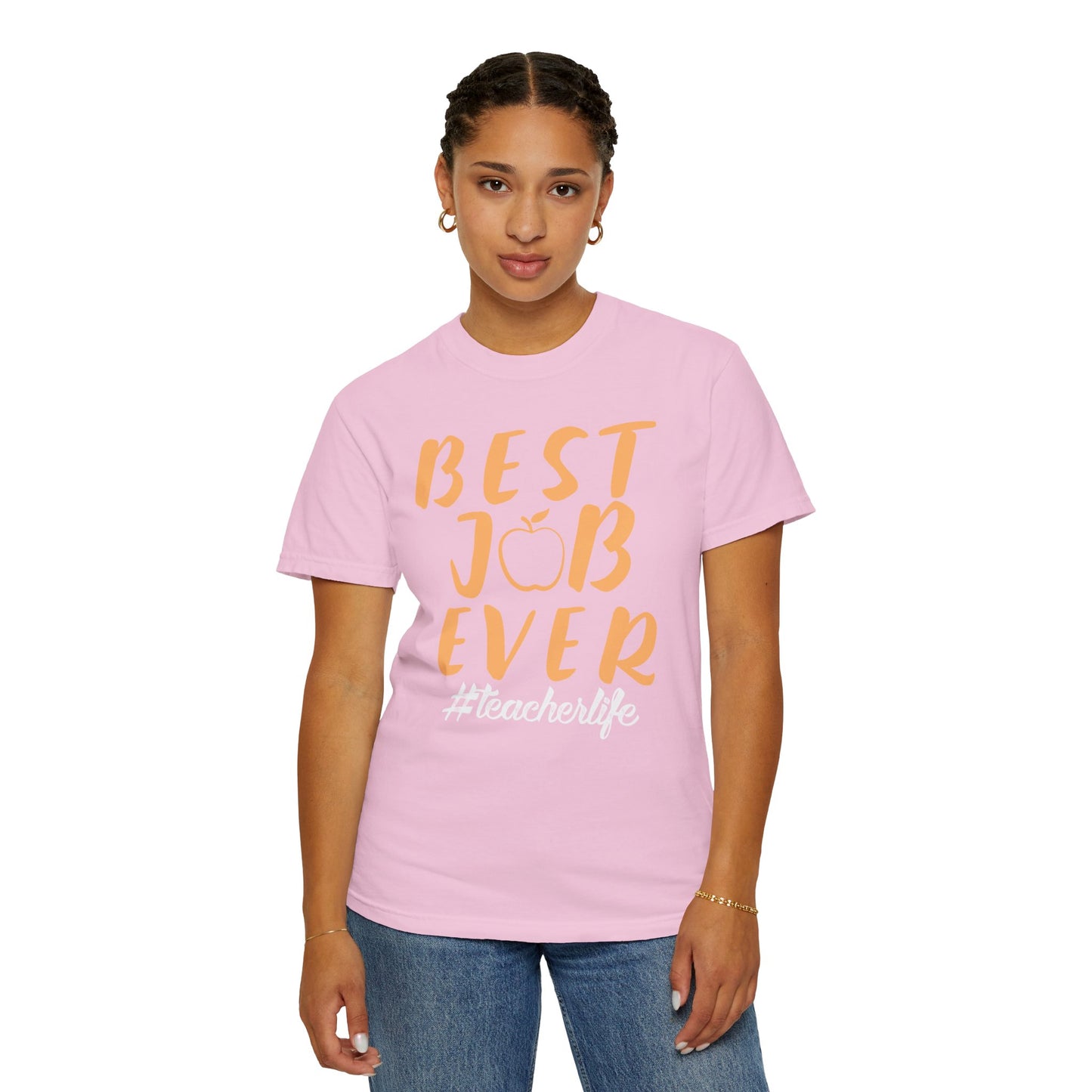Best Job Ever - Inspirational T-Shirt with Apple Design teachers life