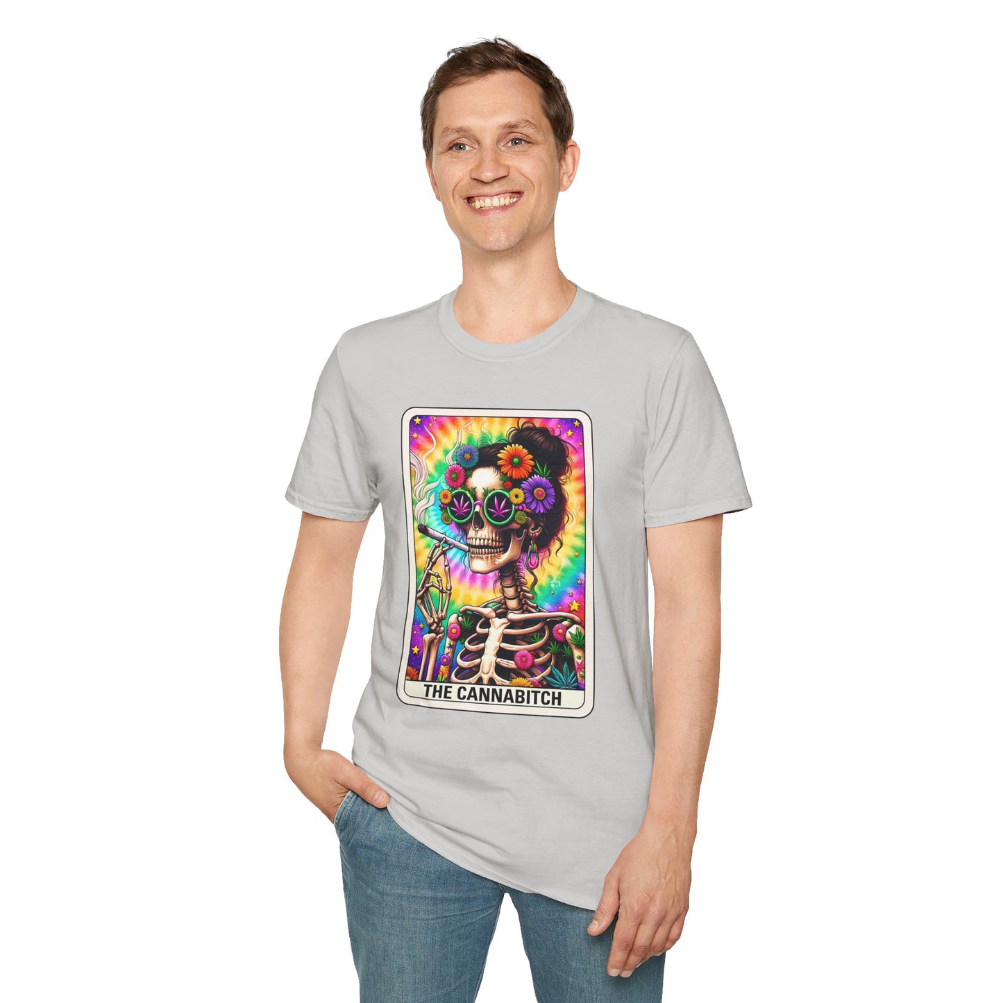 Cannabitch Halloween T-Shirt | Funny Weed Gothic Tee, Spooky Stoner Gift