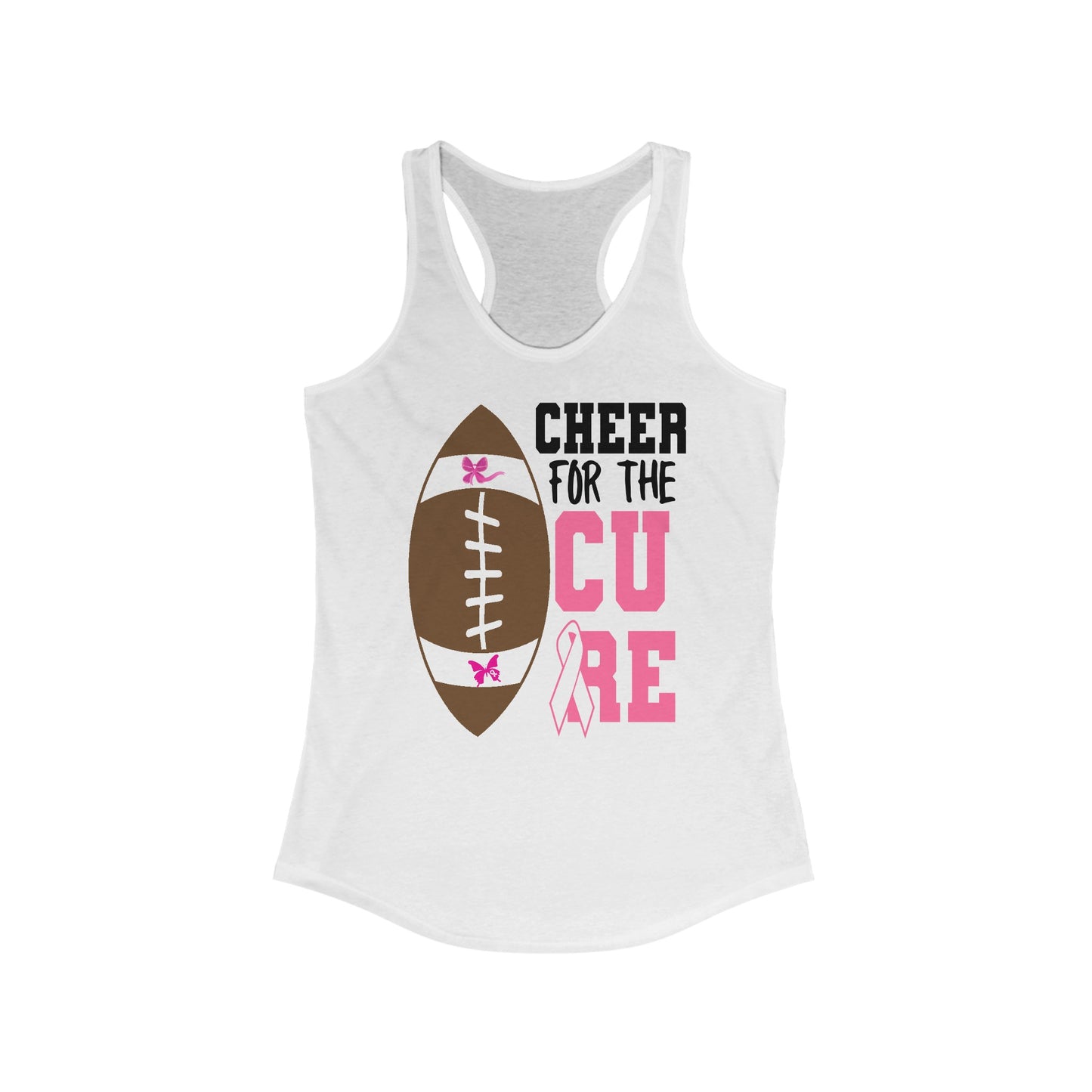 Cheer for the Cure: Women’s Cancer Awareness Football Tank Top