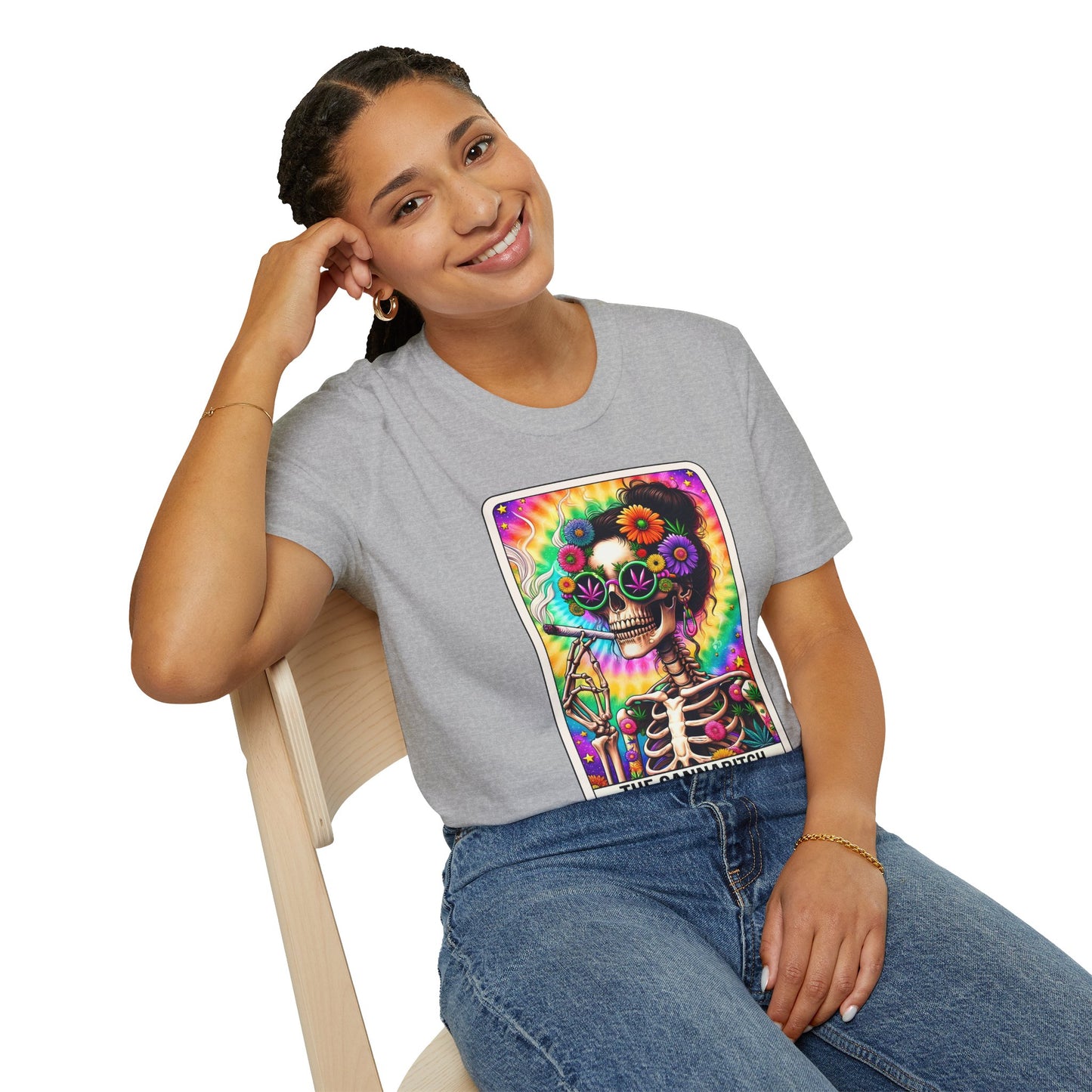 Cannabitch Halloween T-Shirt | Funny Weed Gothic Tee, Spooky Stoner Gift
