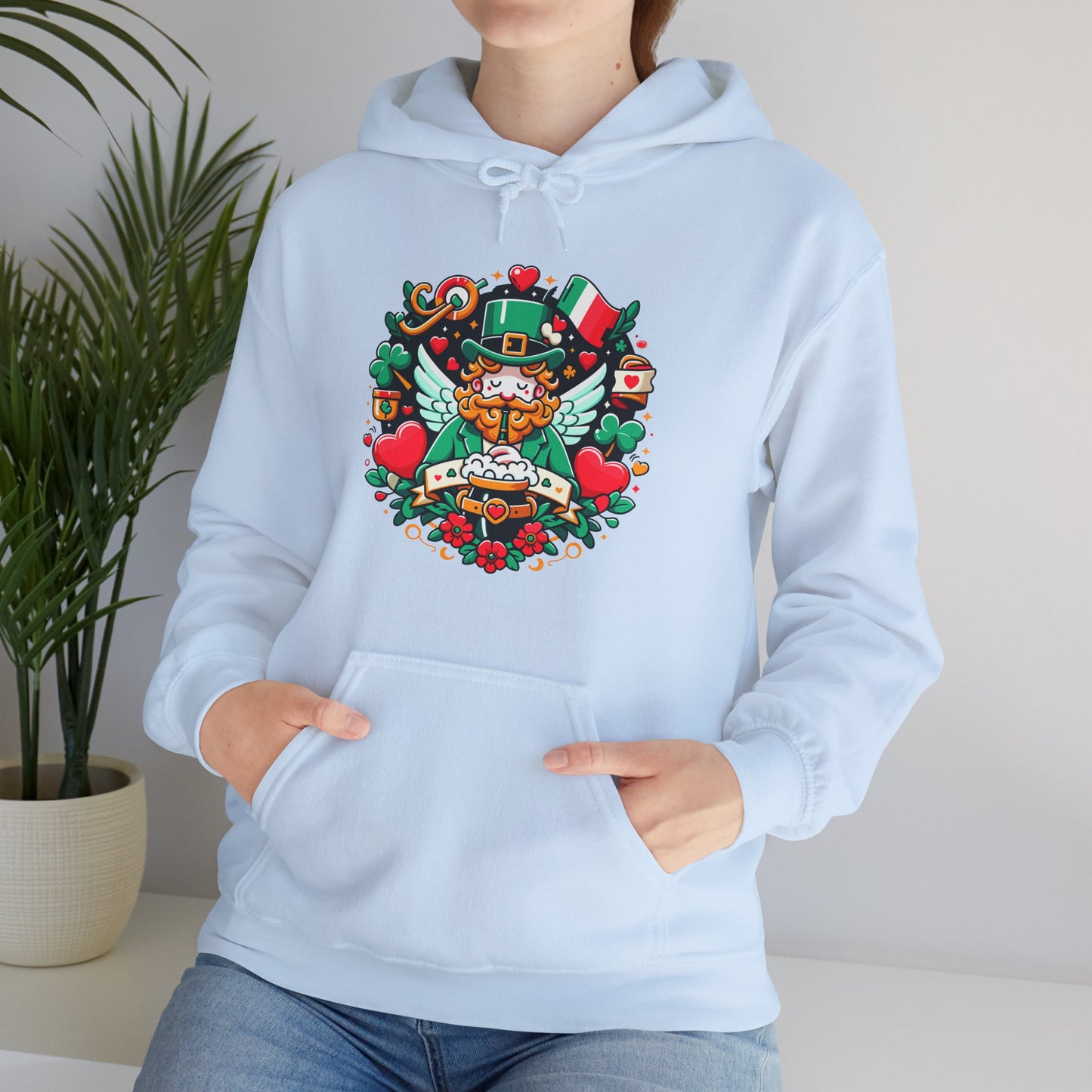 St Patricks Day Hoodie, Leprechaun Graphic Sweatshirt, Irish Celebration Pullover, Lucky Charm Unisex Apparel