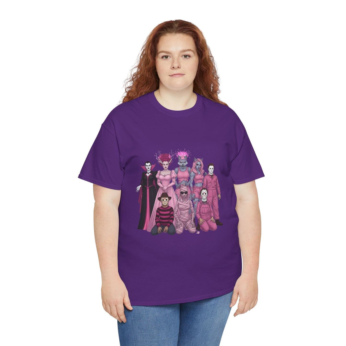 October Horror Pink Awareness Fighting for a Cause Unisex Tee - Breast Cancer Awareness Month