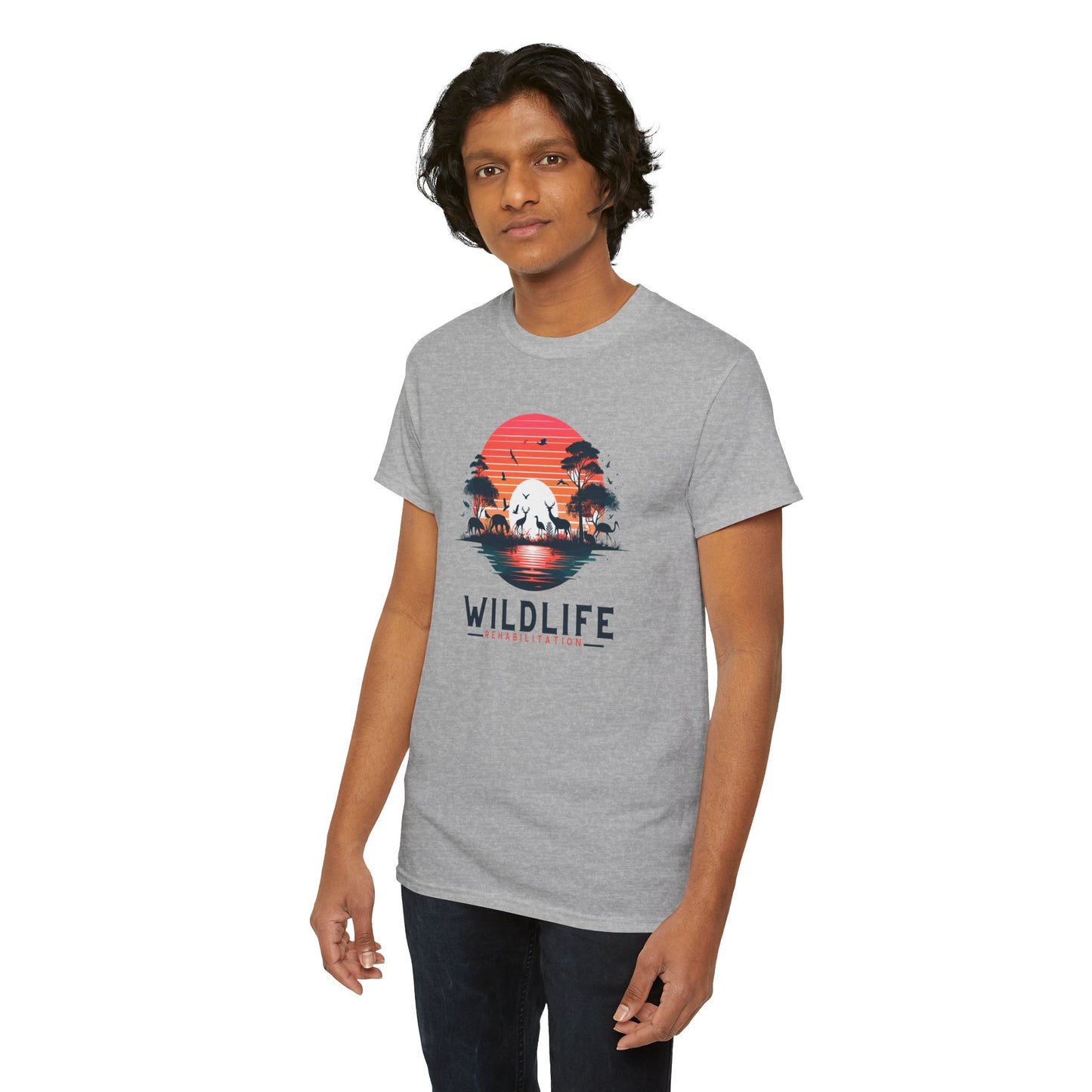 Wildlife Rehabilitation Sunset Silhouette Tee – Embrace Nature’s Serenity