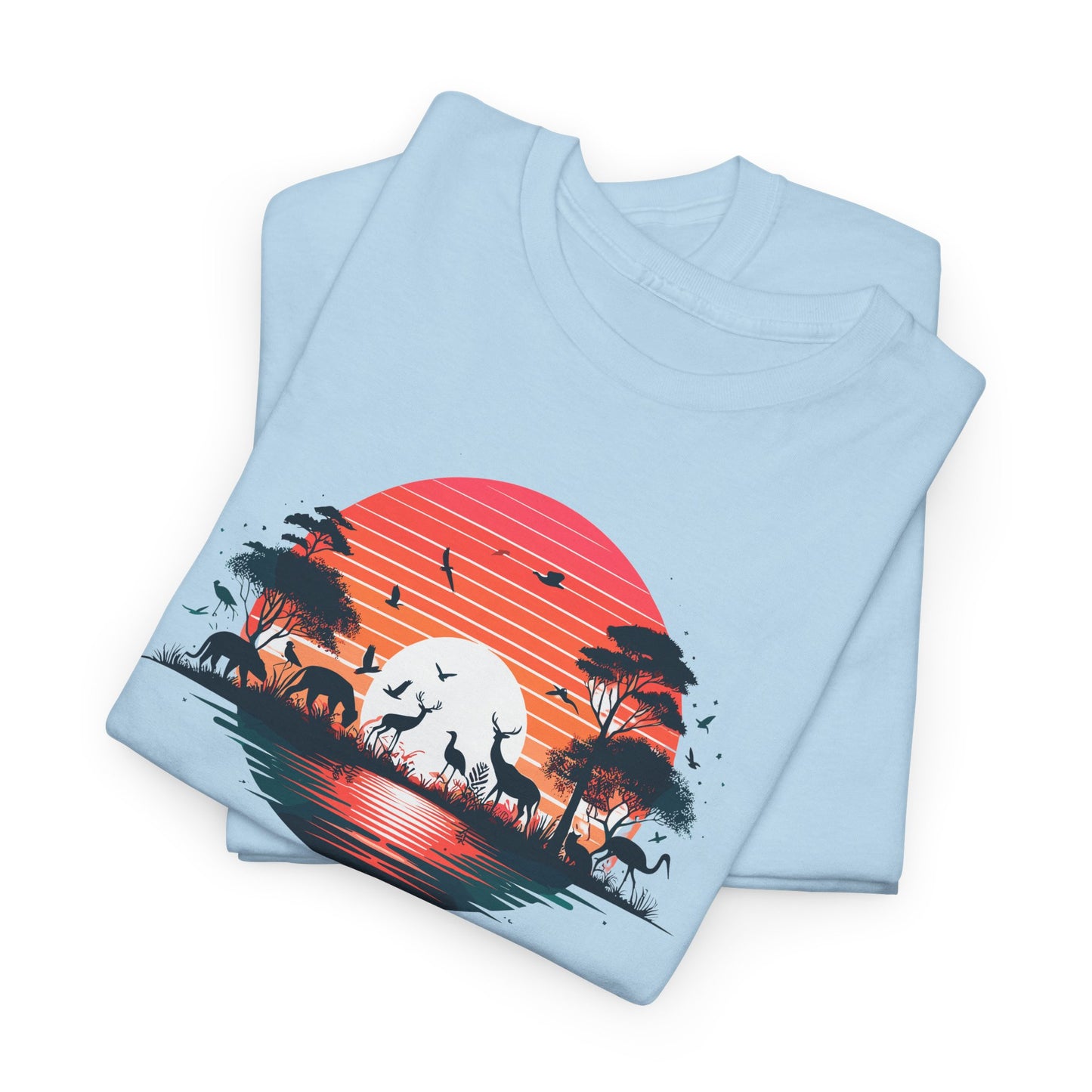 Wildlife Rehabilitation Sunset Silhouette Tee – Embrace Nature’s Serenity