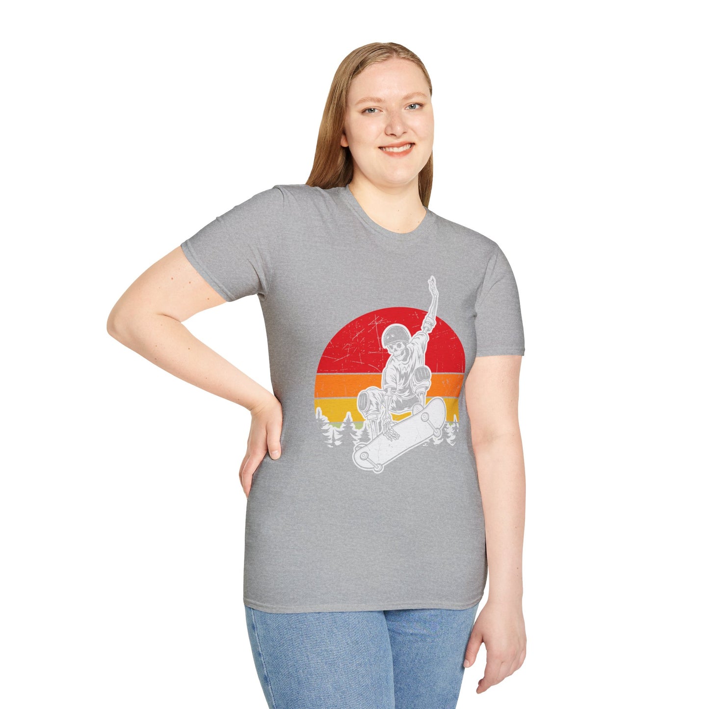 Sunset Skateboarder - Vintage Halloween Unisex T-Shirt
