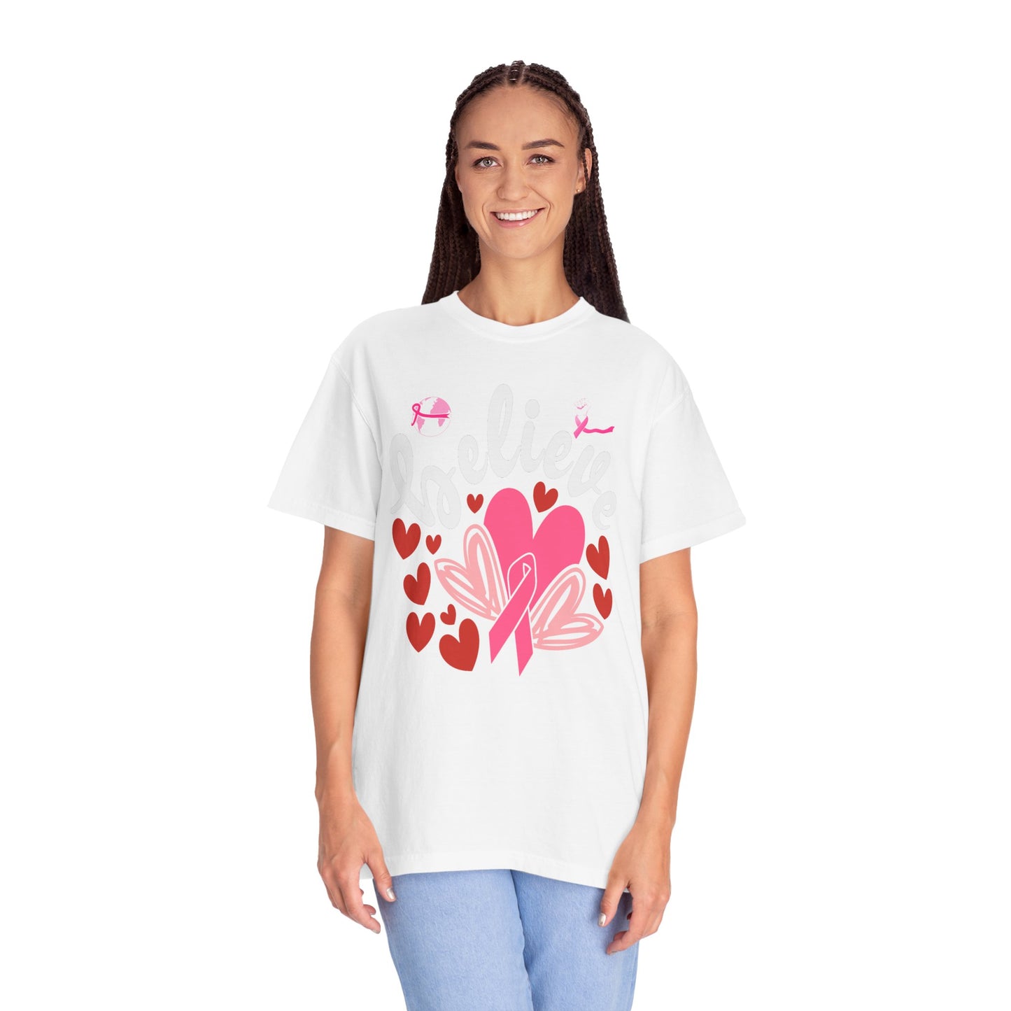 Believe in Love - Breast Cancer Awareness Support Tee