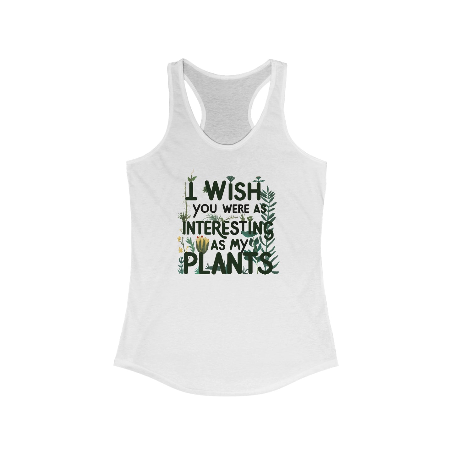 Botanical Charm Women’s Tank Top - ‘Interesting Plants’ Quirky Statement Piece
