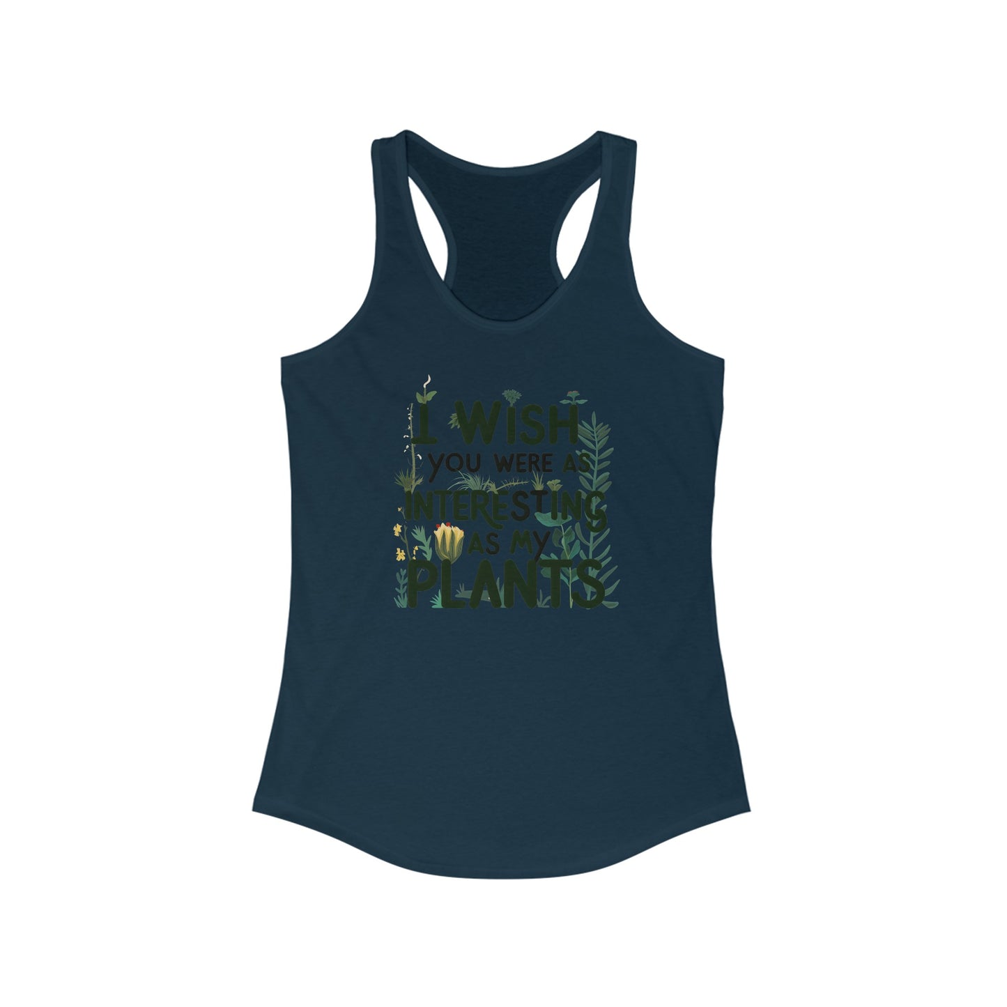Botanical Charm Women’s Tank Top - ‘Interesting Plants’ Quirky Statement Piece
