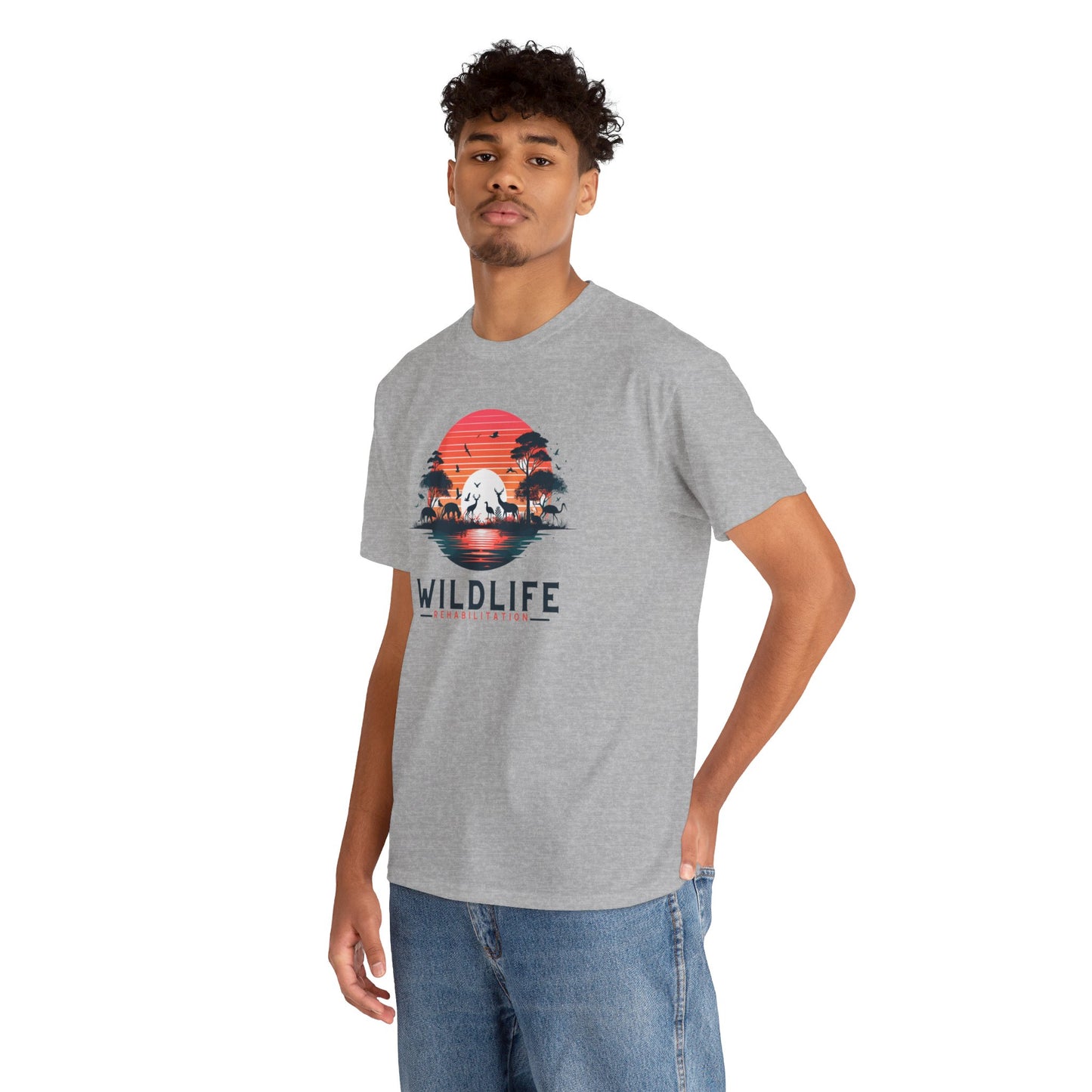 Wildlife Rehabilitation Sunset Silhouette Tee – Embrace Nature’s Serenity