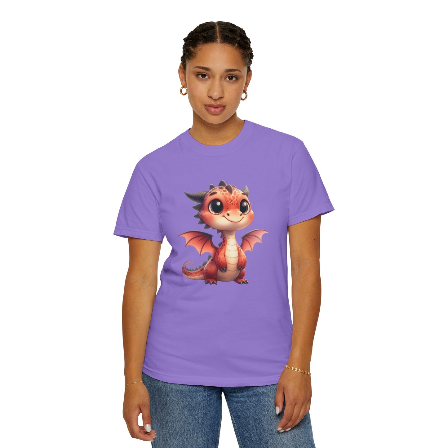 Playful Whimsy Dragon - Unique Cartoon-Style Dragon T-Shirt Design for Fun and Fantasy Lovers