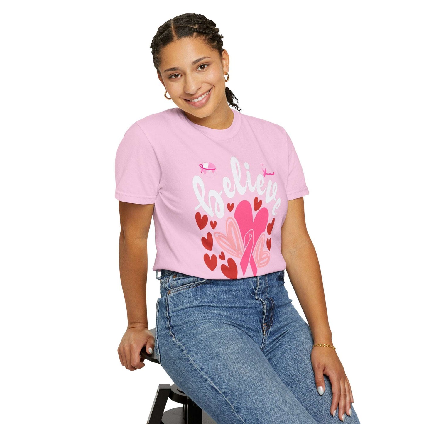 Believe in Love - Breast Cancer Awareness Support Tee