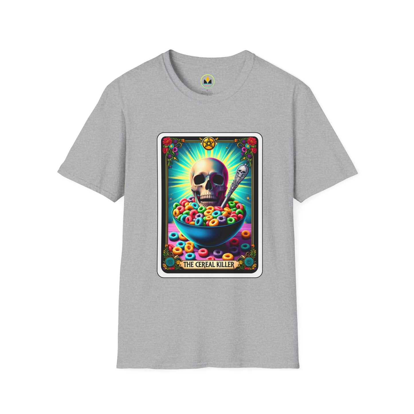 Tarot-Inspired Cereal Killer Halloween Tee - Unique Spooky Design