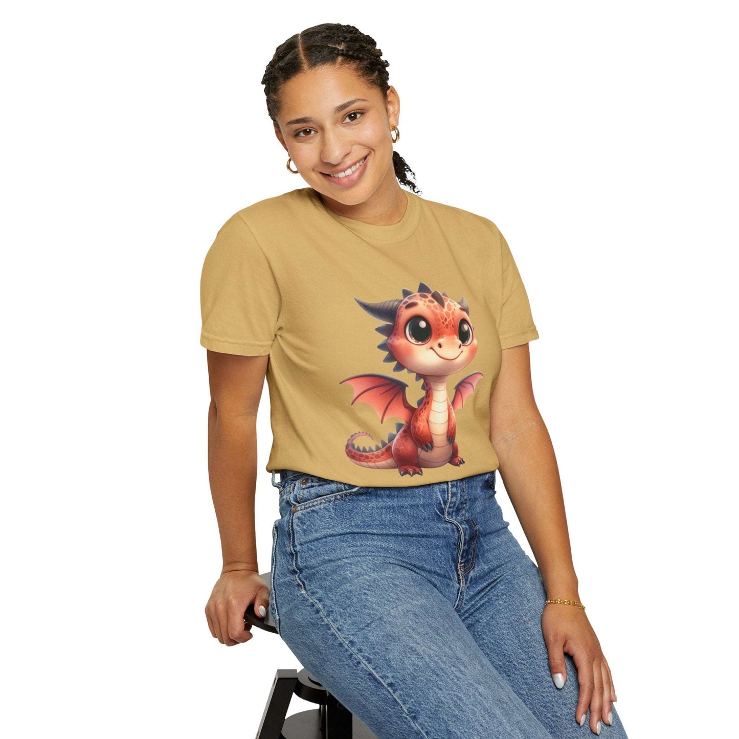 Adorable Dragon Whelp Tee - Soft Cotton T-Shirt with Fantasy Creature tee