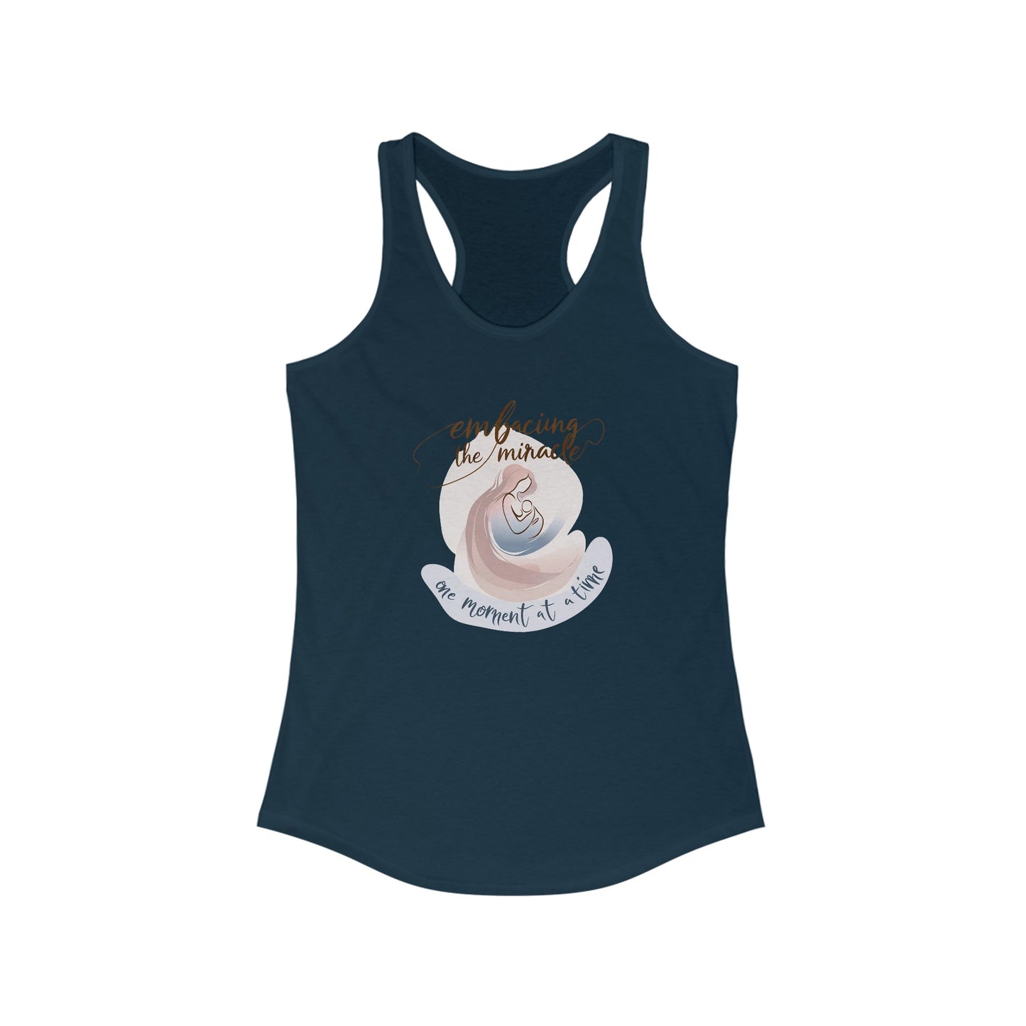 Embracing the Miracle, One Moment at a Time” - Inspirational Women’s New Baby Tank Top