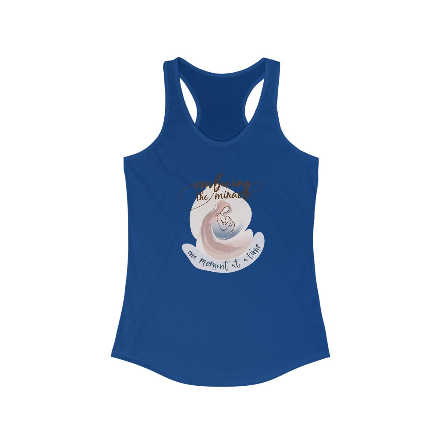 Embracing the Miracle, One Moment at a Time” - Inspirational Women’s New Baby Tank Top