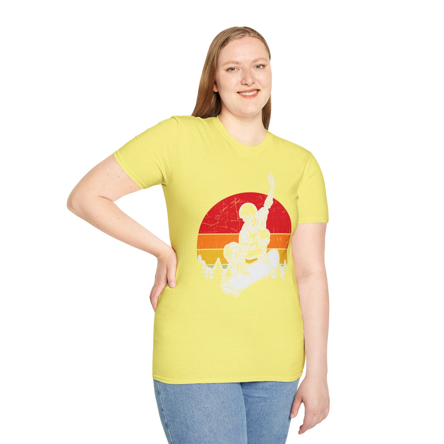 Sunset Skateboarder - Vintage Halloween Unisex T-Shirt
