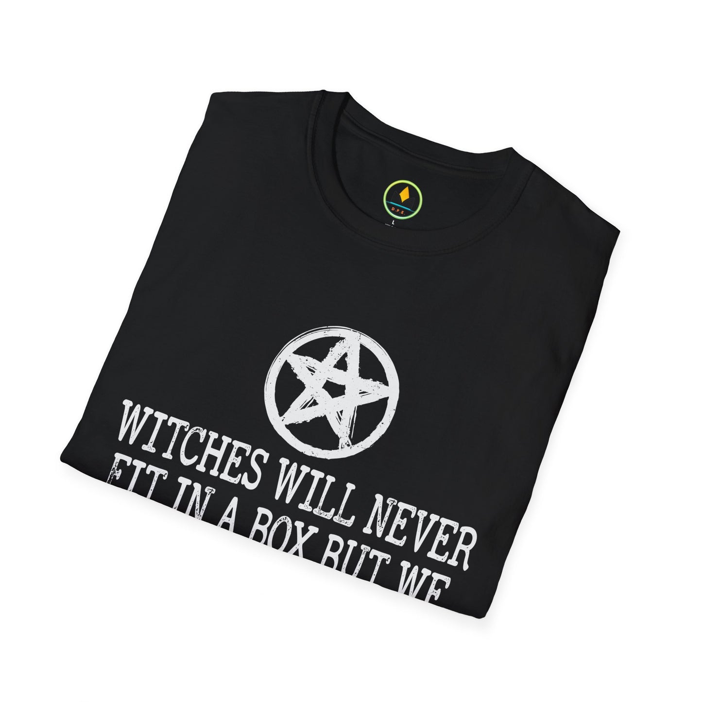 Spooky Circle-Loving Witches Halloween T-Shirt - Unique Pentagram Design
