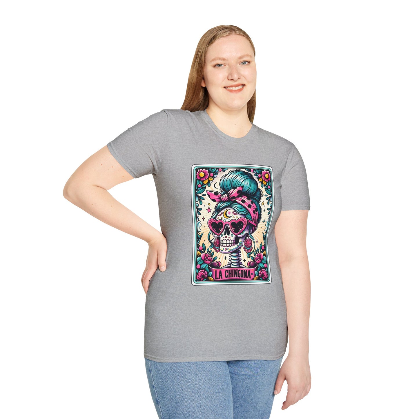 Vibrant Sugar Skull T-Shirt - Unique Spooky Halloween Apparel Inspired by Dia de los Muertos