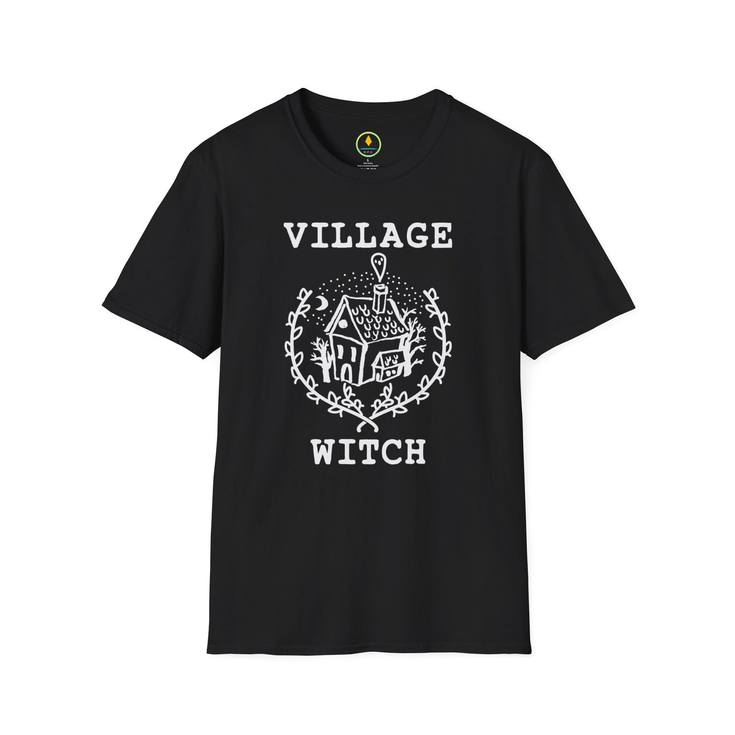 Village Witch - Quaint House & Wreath Softstyle T-Shirt