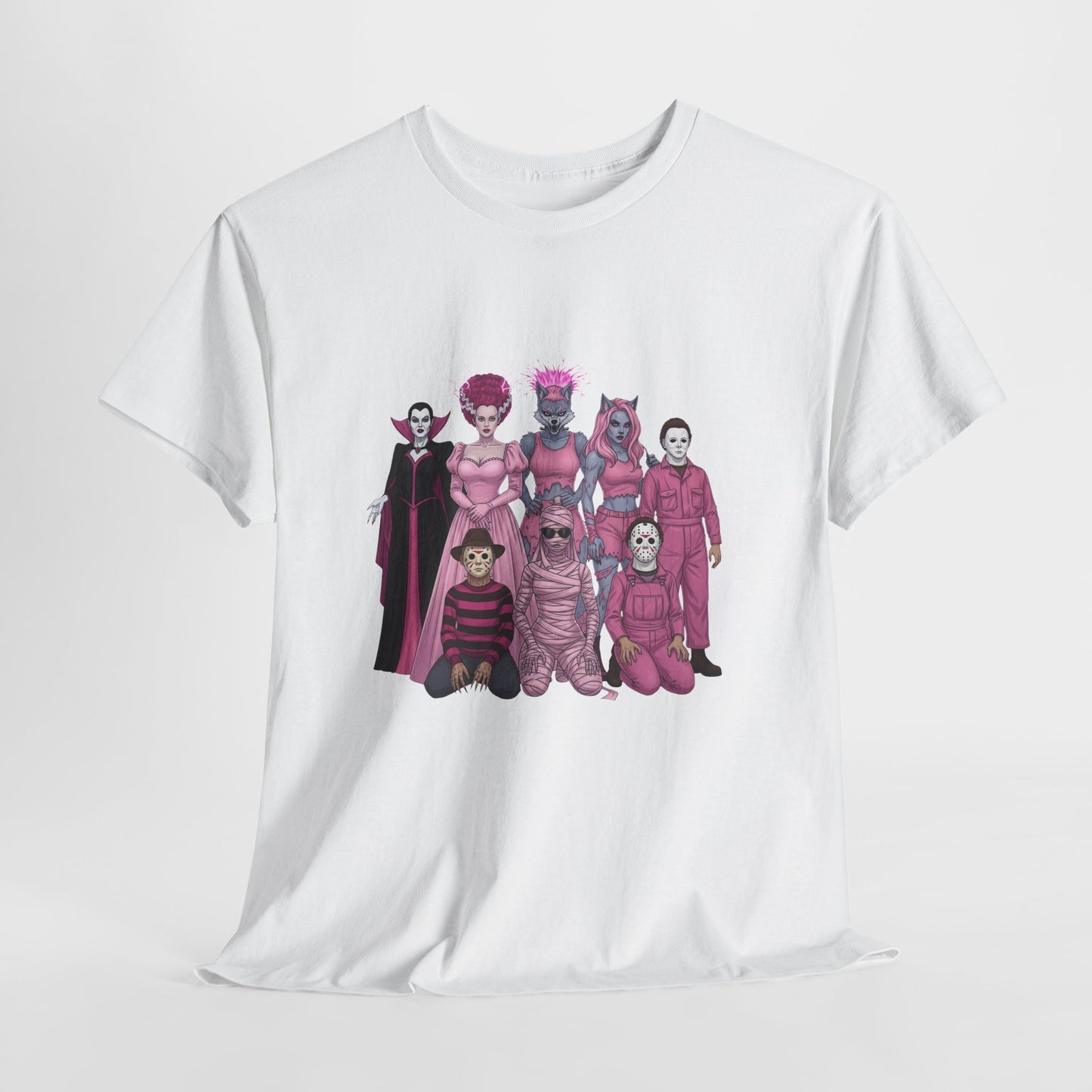 October Horror Pink Awareness Fighting for a Cause Unisex Tee - Breast Cancer Awareness Month