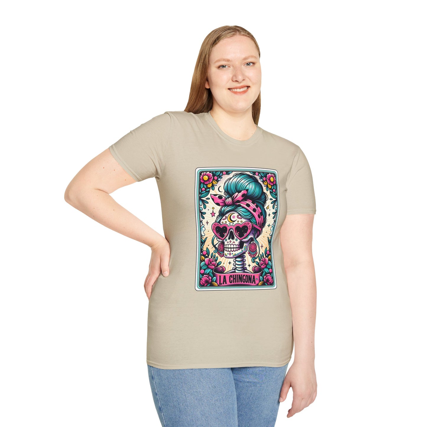 Vibrant Sugar Skull T-Shirt - Unique Spooky Halloween Apparel Inspired by Dia de los Muertos