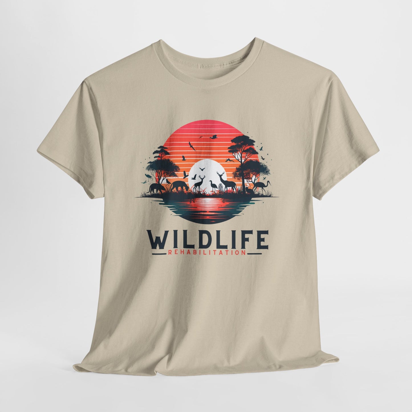 Wildlife Rehabilitation Sunset Silhouette Tee – Embrace Nature’s Serenity