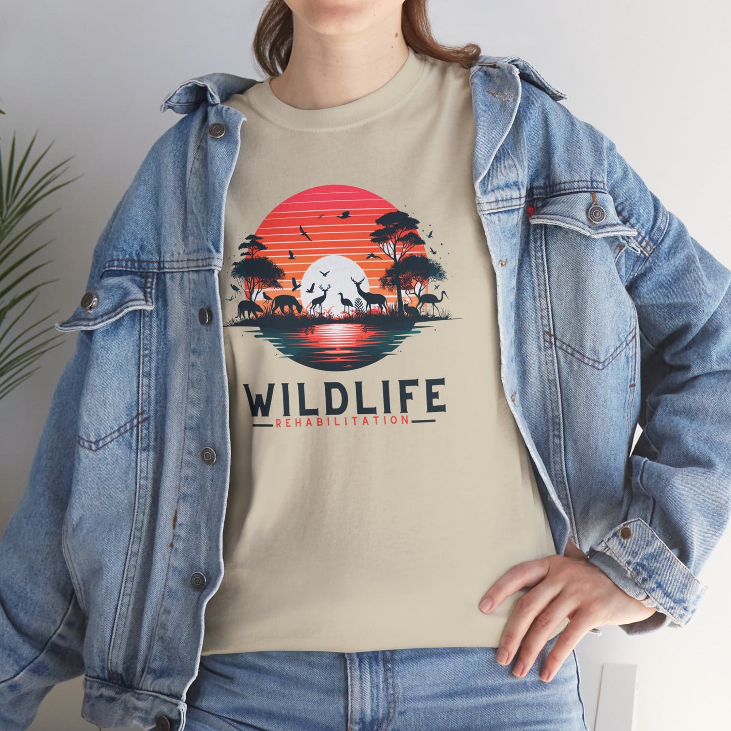 Wildlife Rehabilitation Sunset Silhouette Tee – Embrace Nature’s Serenity
