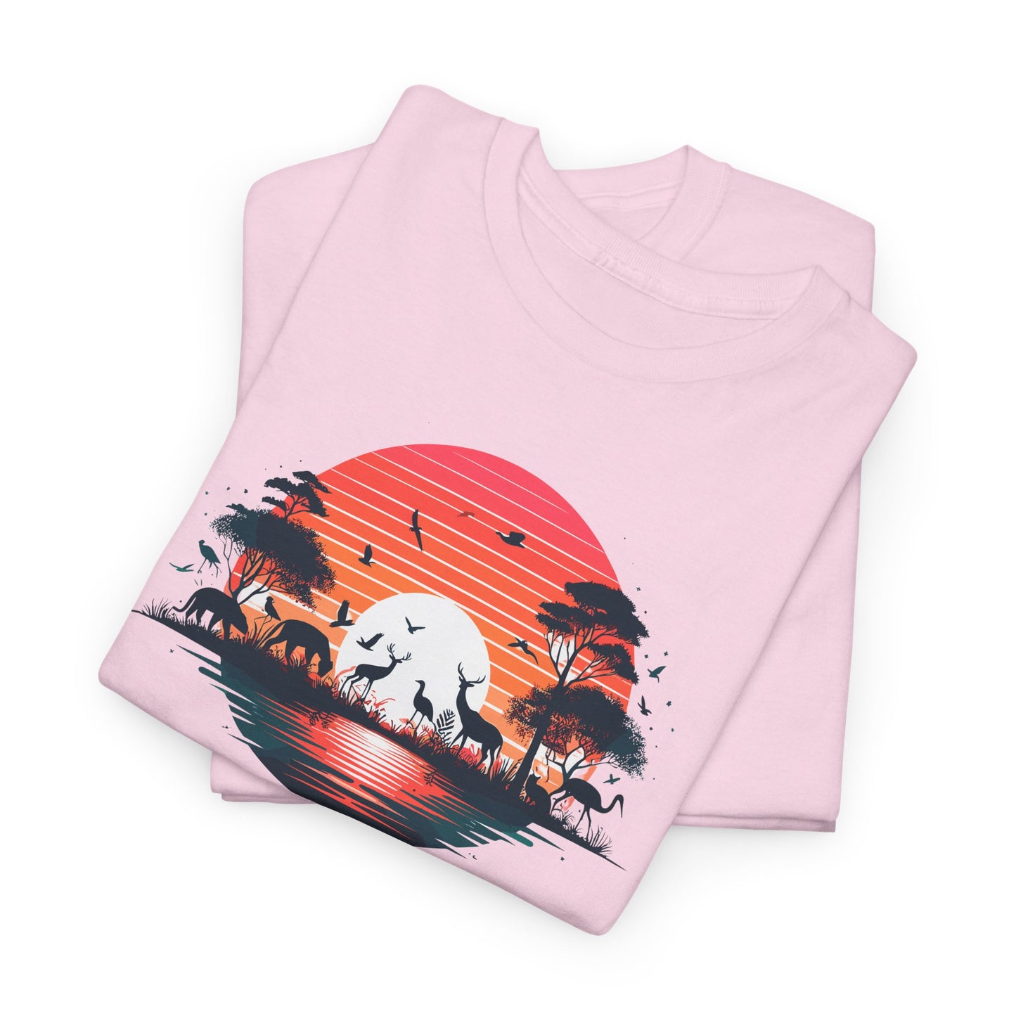 Wildlife Rehabilitation Sunset Silhouette Tee – Embrace Nature’s Serenity