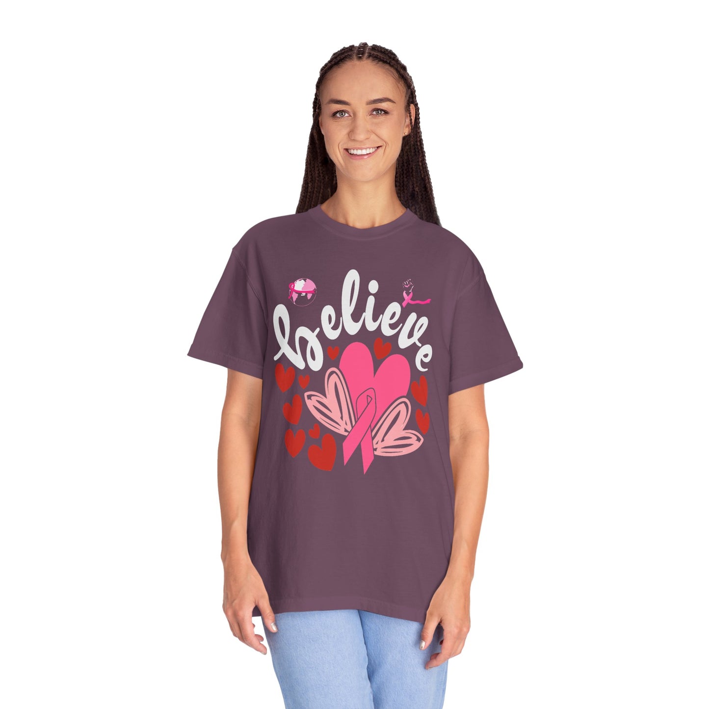 Believe in Love - Breast Cancer Awareness Support Tee