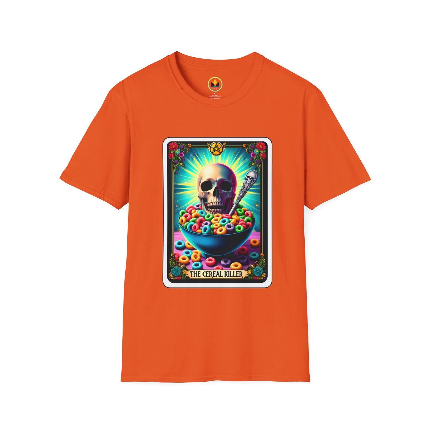 Tarot-Inspired Cereal Killer Halloween Tee - Unique Spooky Design