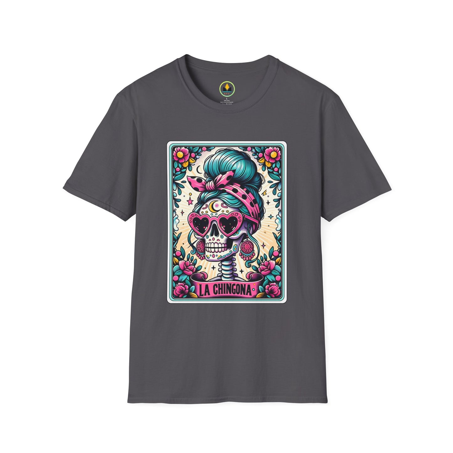 Vibrant Sugar Skull T-Shirt - Unique Spooky Halloween Apparel Inspired by Dia de los Muertos