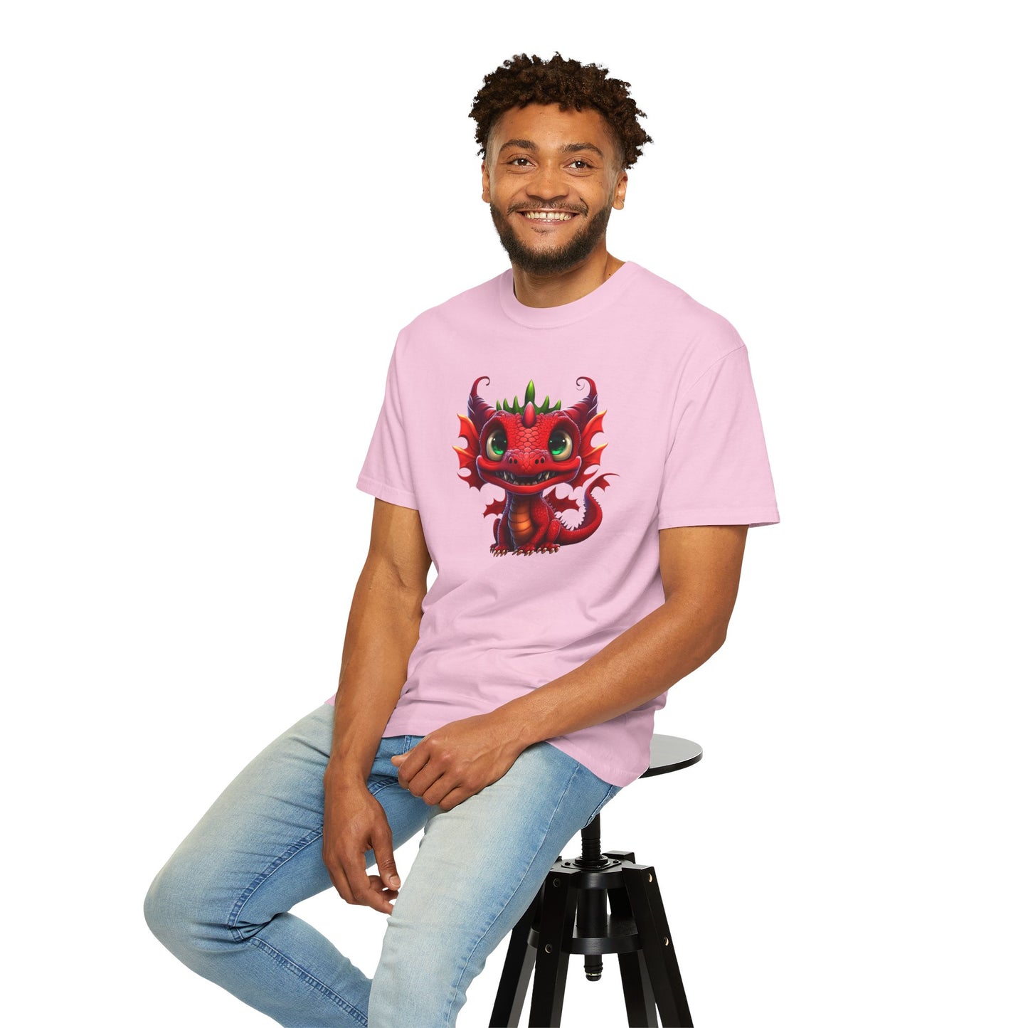 Playful Dragon Delight - Unique Cartoon-Style Dragon T-Shirt Design for Fun and Fantasy Lovers