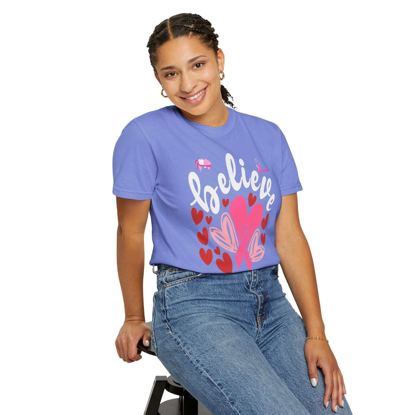 Believe in Love - Breast Cancer Awareness Support Tee