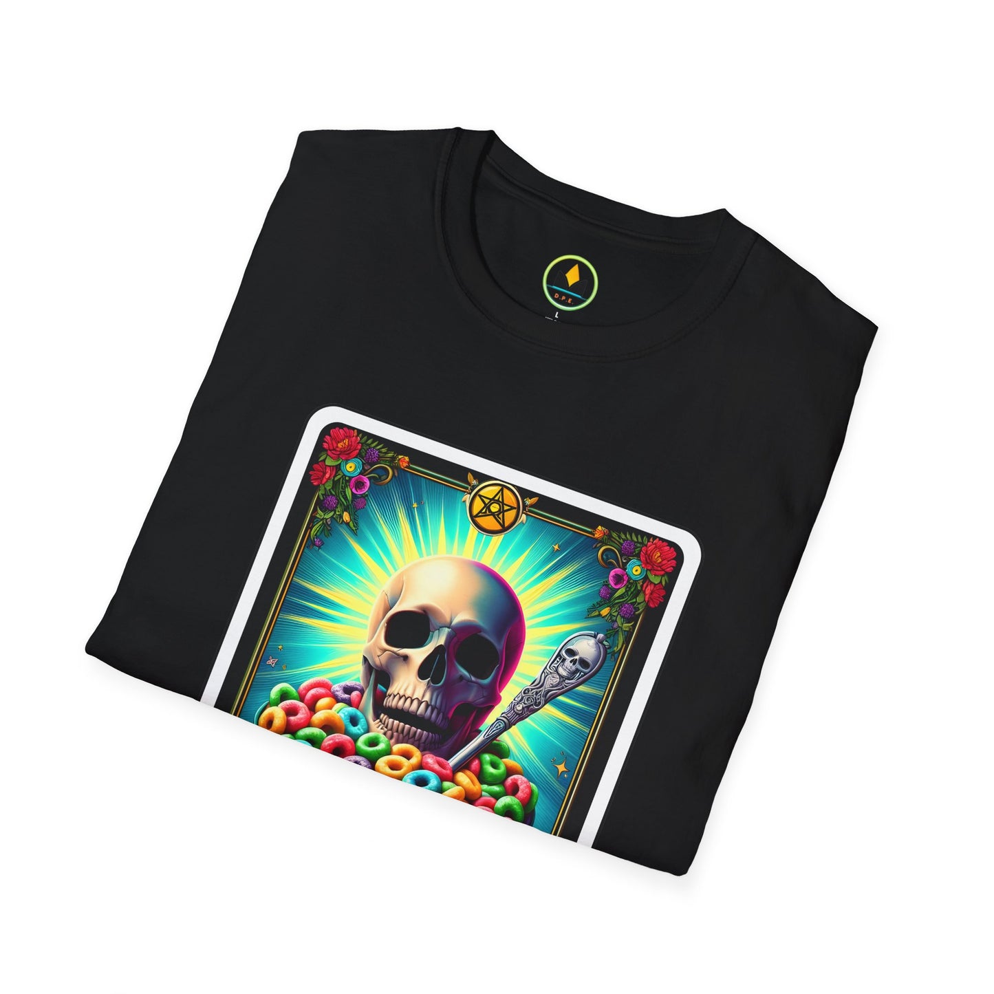 Tarot-Inspired Cereal Killer Halloween Tee - Unique Spooky Design