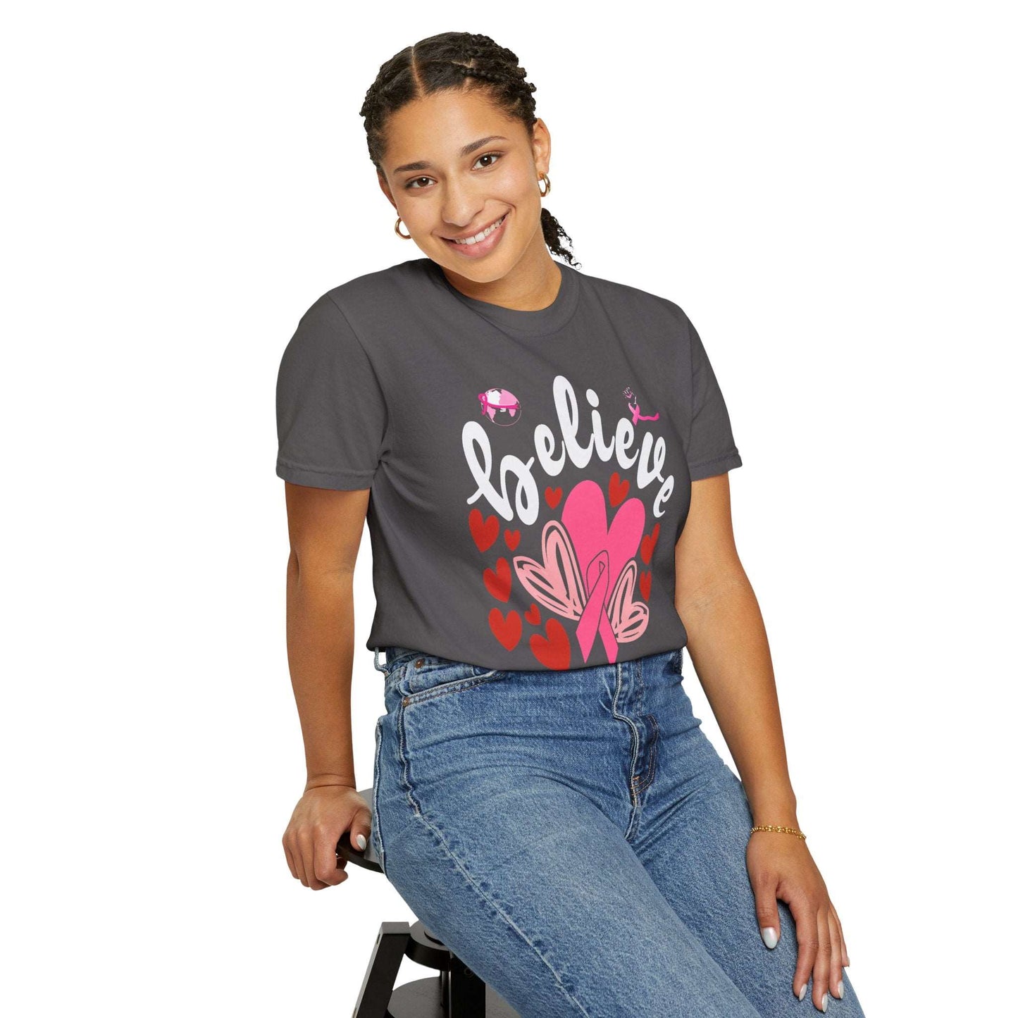 Believe in Love - Breast Cancer Awareness Support Tee