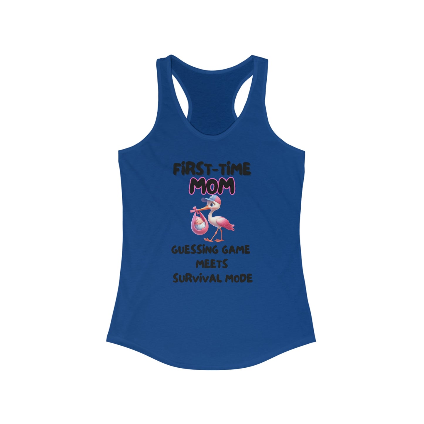 First-Time Mom Stork Tank Top - Embrace Motherhood with Humor