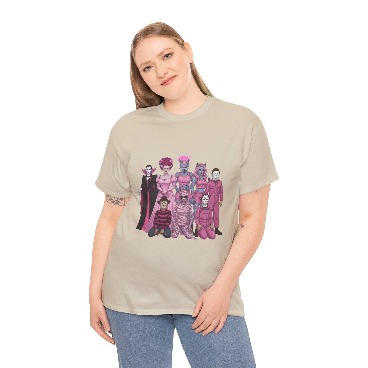October Horror Pink Awareness Fighting for a Cause Unisex Tee - Breast Cancer Awareness Month