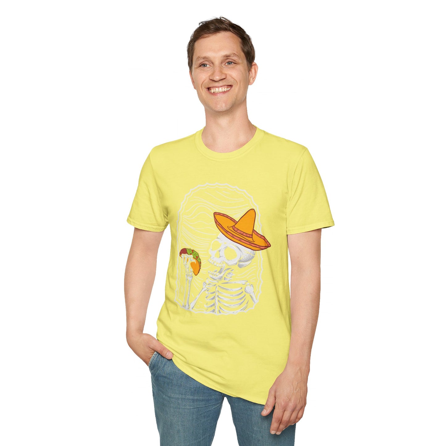 Fiesta of Frights - Sombrero Skeleton Taco Halloween Unisex T-Shirt