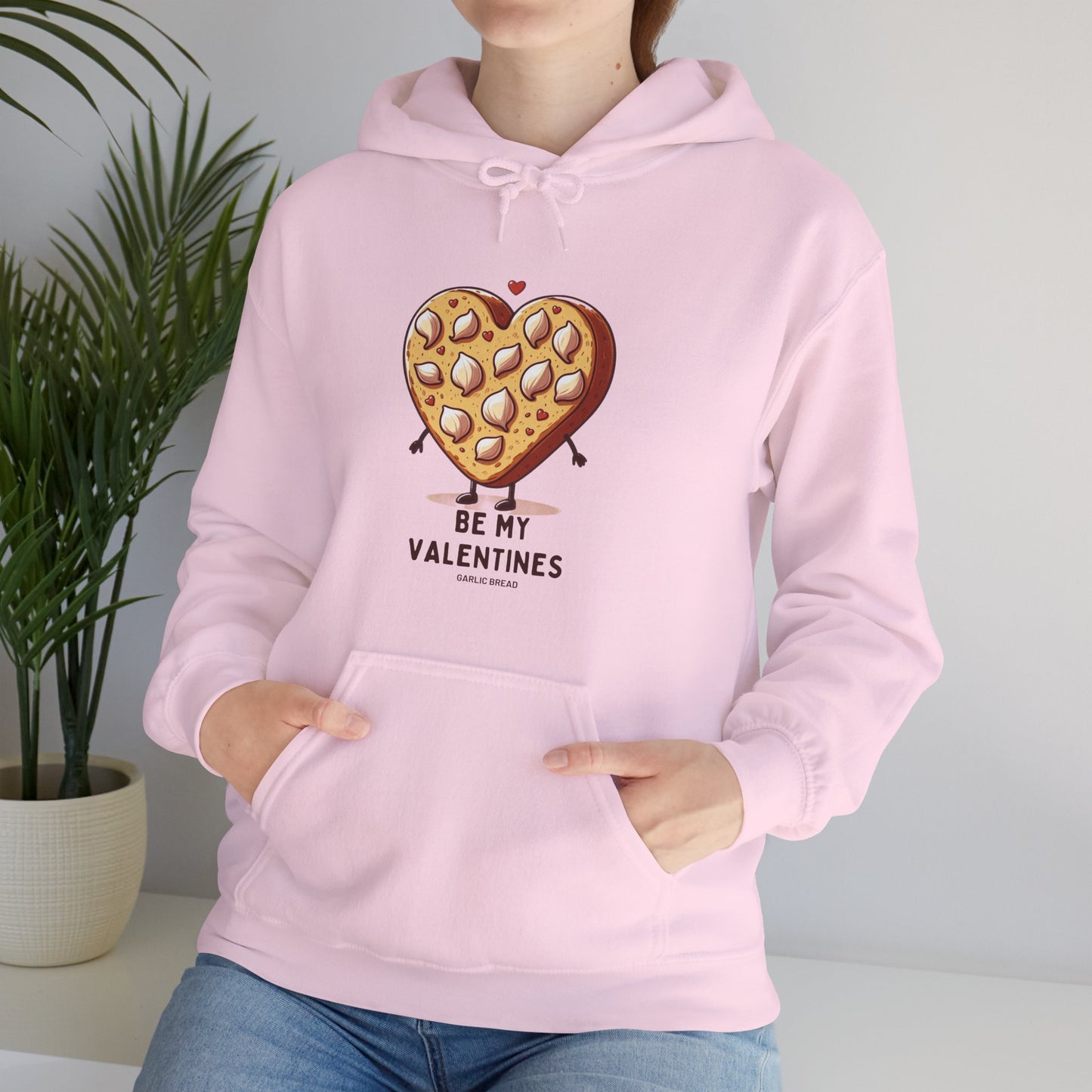 Love at First Bite: Funny Garlic Bread Heart Valentine's Hoodie