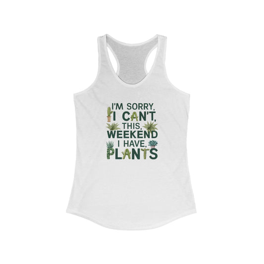 Women’s Tank Top - ‘Weekend Plants’ Humorous Botanical Design