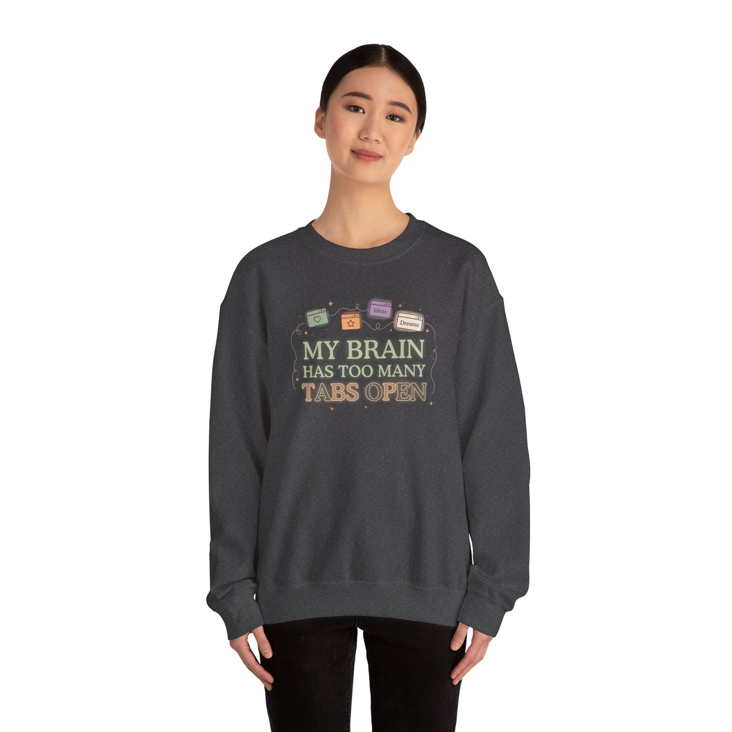 ADHD Hyper-fixation Mode | Retro Aesthetic Crewneck Sweatshirt