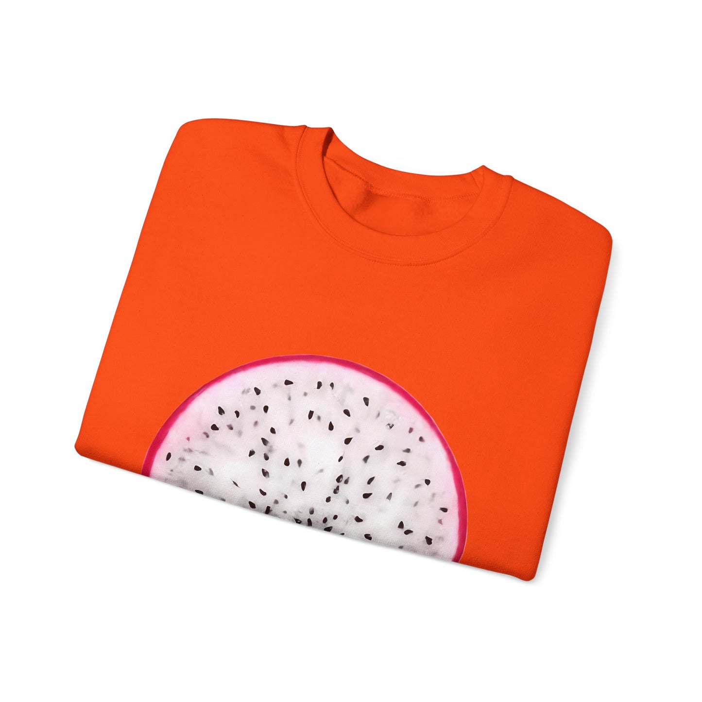 Dragon Fruit Slice Crewneck Sweatshirt | Aesthetic "Pitaya" Pullover | Funny Lazy Halloween Costume & Foodie Gif