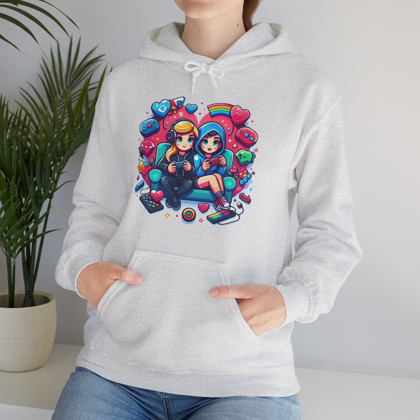 Retro Kawaii Gamer Girl Hoodie | Cute Anime Aesthetic Streetwear