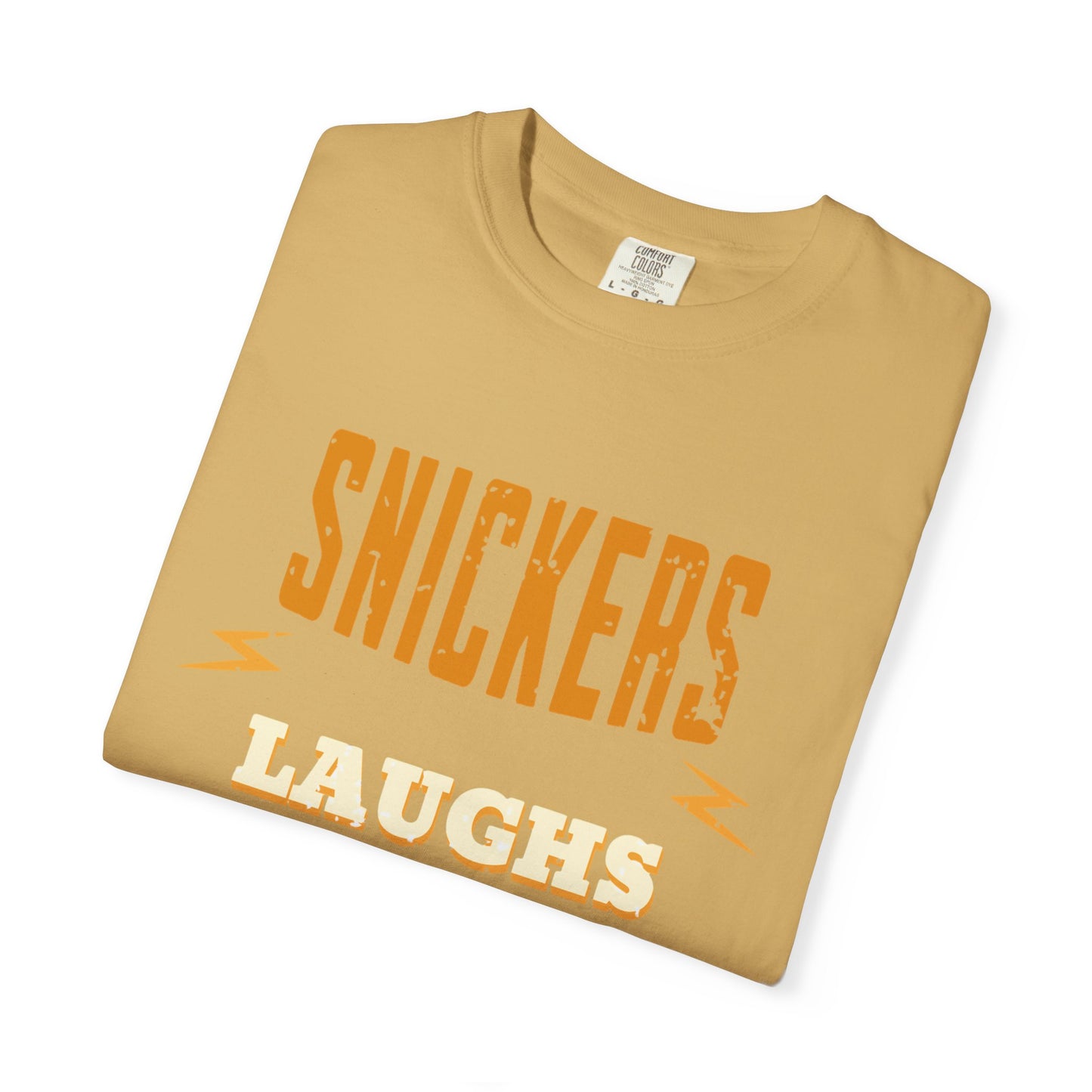 Cheerful 'Laughs at Everything' T-Shirt - coworker/friend Inspired Humorous Fun Shirt