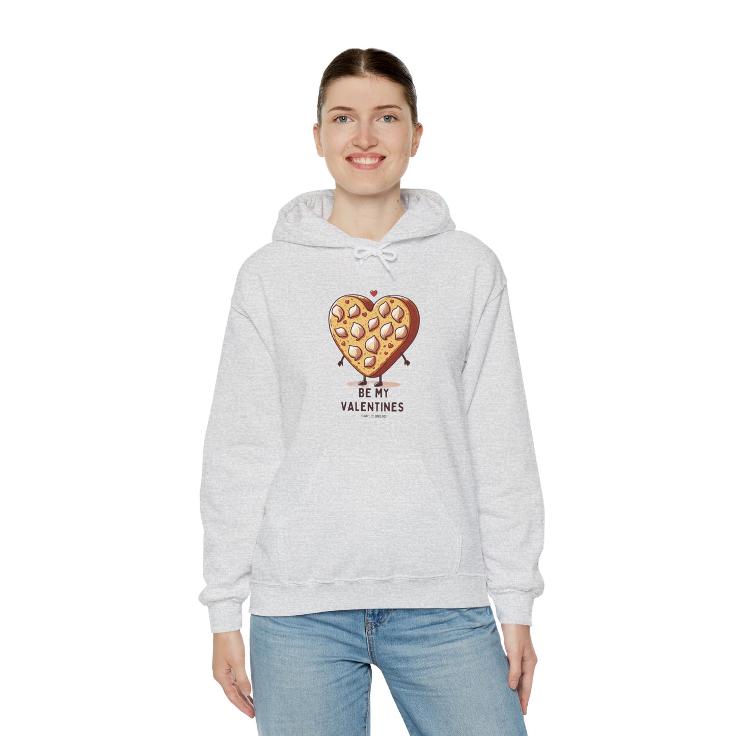 Love at First Bite: Funny Garlic Bread Heart Valentine's Hoodie