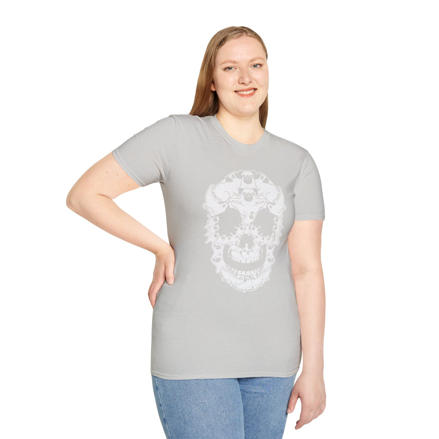 Pug Skull Shirt | Funny Gothic Dog Lover Tee | Optical Illusion Skeleton Pug Gift | Edgy Pet Owner Top | Halloween & Everyday Wear