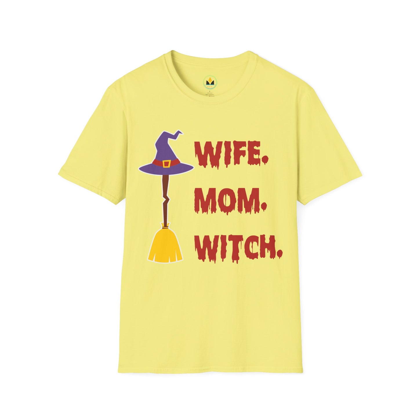 Spooky ‘Wife. Mom. Witch.’ Halloween Tee - Fun & Festive Holiday Apparel
