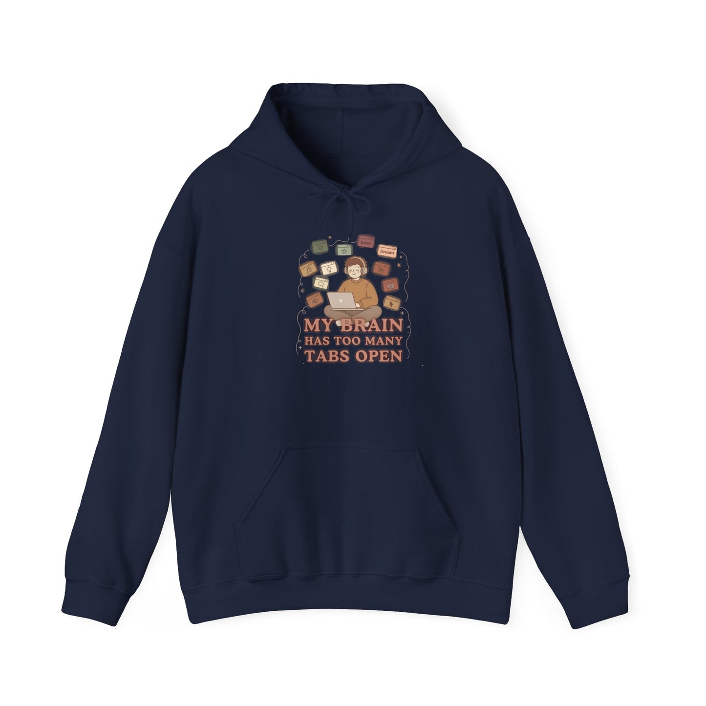 The "Cozy Chaos" Earth Tone ADHD Brain Hoodie